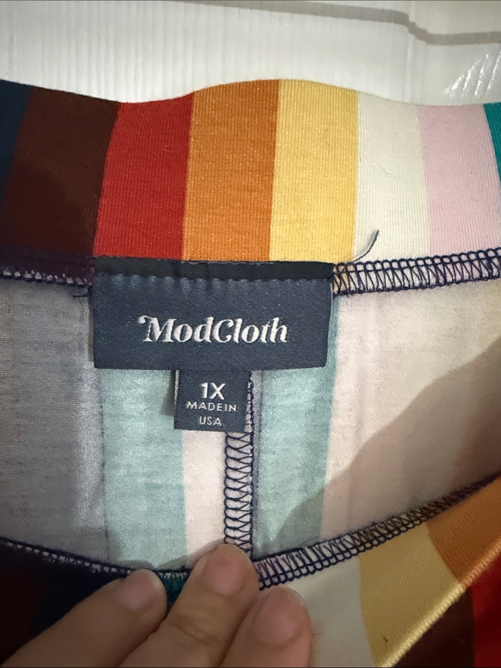Modcloth Rainbow Vertical Stripe Midi Skirt - Picture 2 of 4